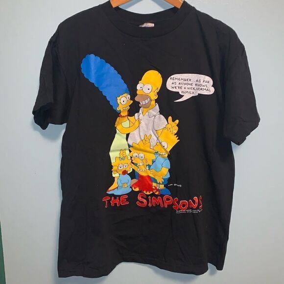 Vintage 1990 The Simpsons Tshirt Size XL - Picture 1 of 6